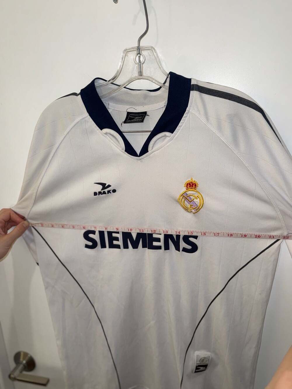 Drako Real Madrid Centennial Era Siemens Home Soccer Jersey Sz L - Picture 6 of 7